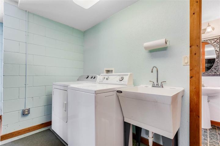 Cabin Laundry in Basement