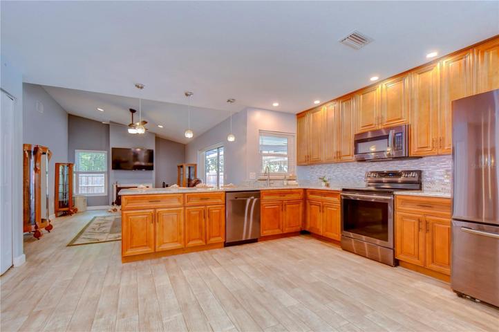 Kitchen open to family room