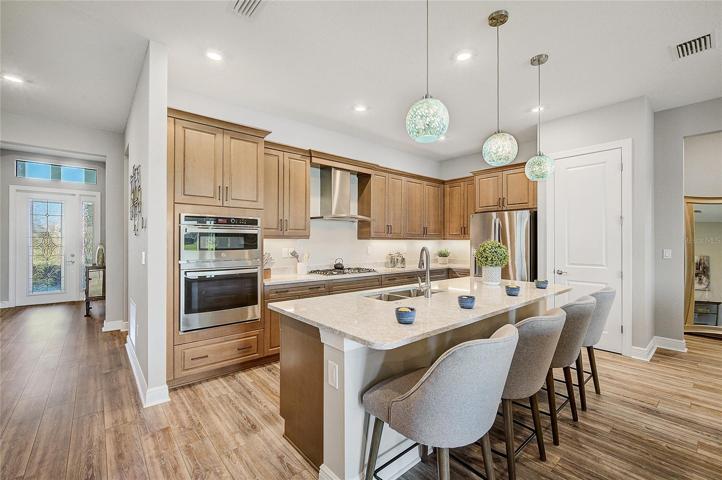Foyer and kitchen