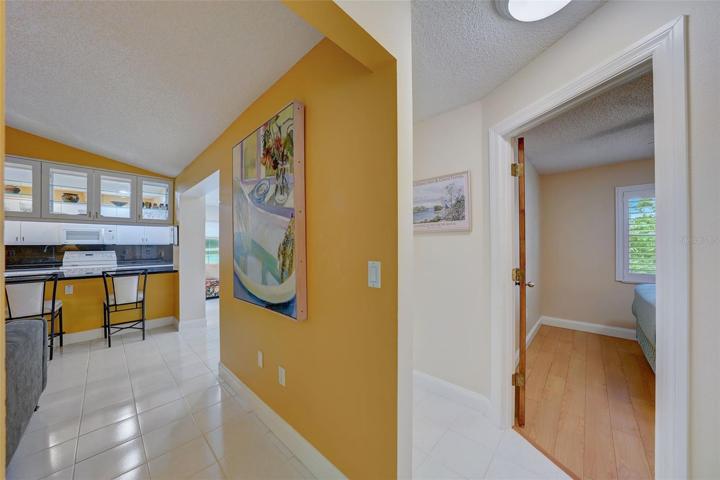 Hallway from bedrooms 3 and 4 out to the family room.