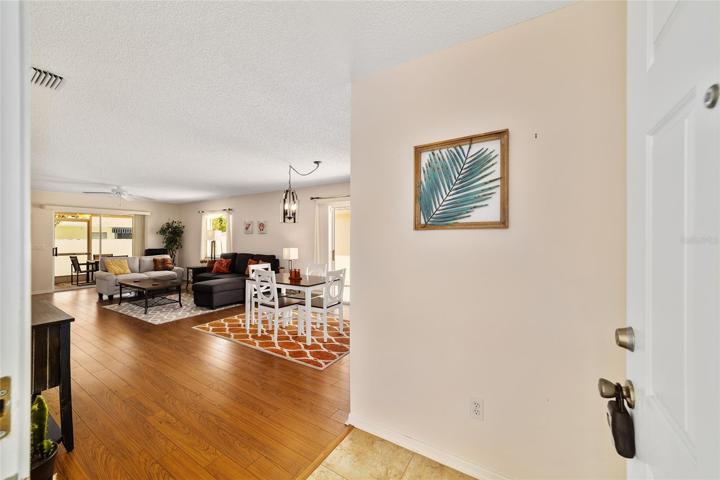 Upon entry opens into the Dining & Living.