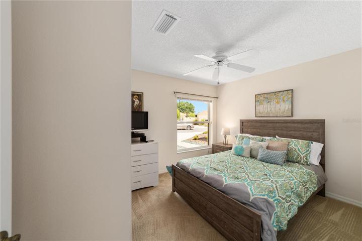 Secondary bedroom hosts a Queen sized bed