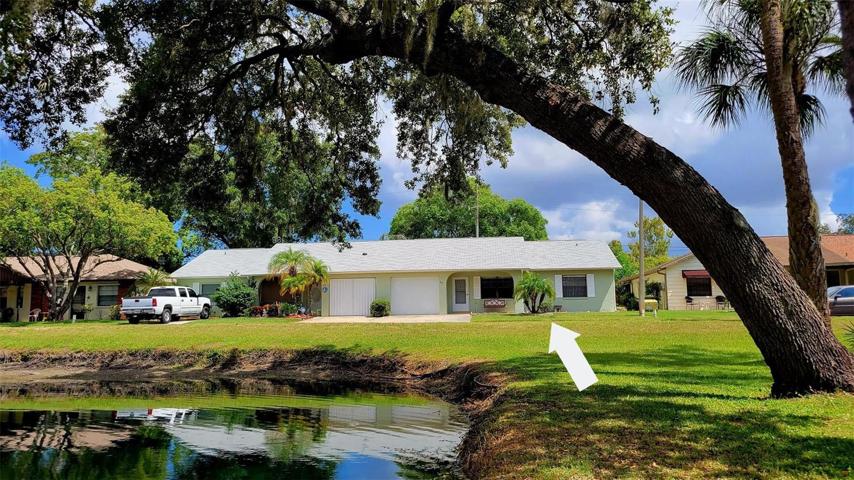 Villa with pond views.