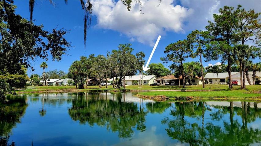 Your villa & the large pond.