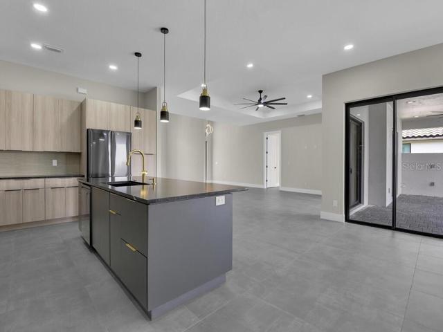 Wide Bar In Kitchen