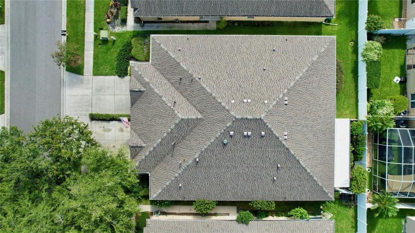 Aerial view of duplex