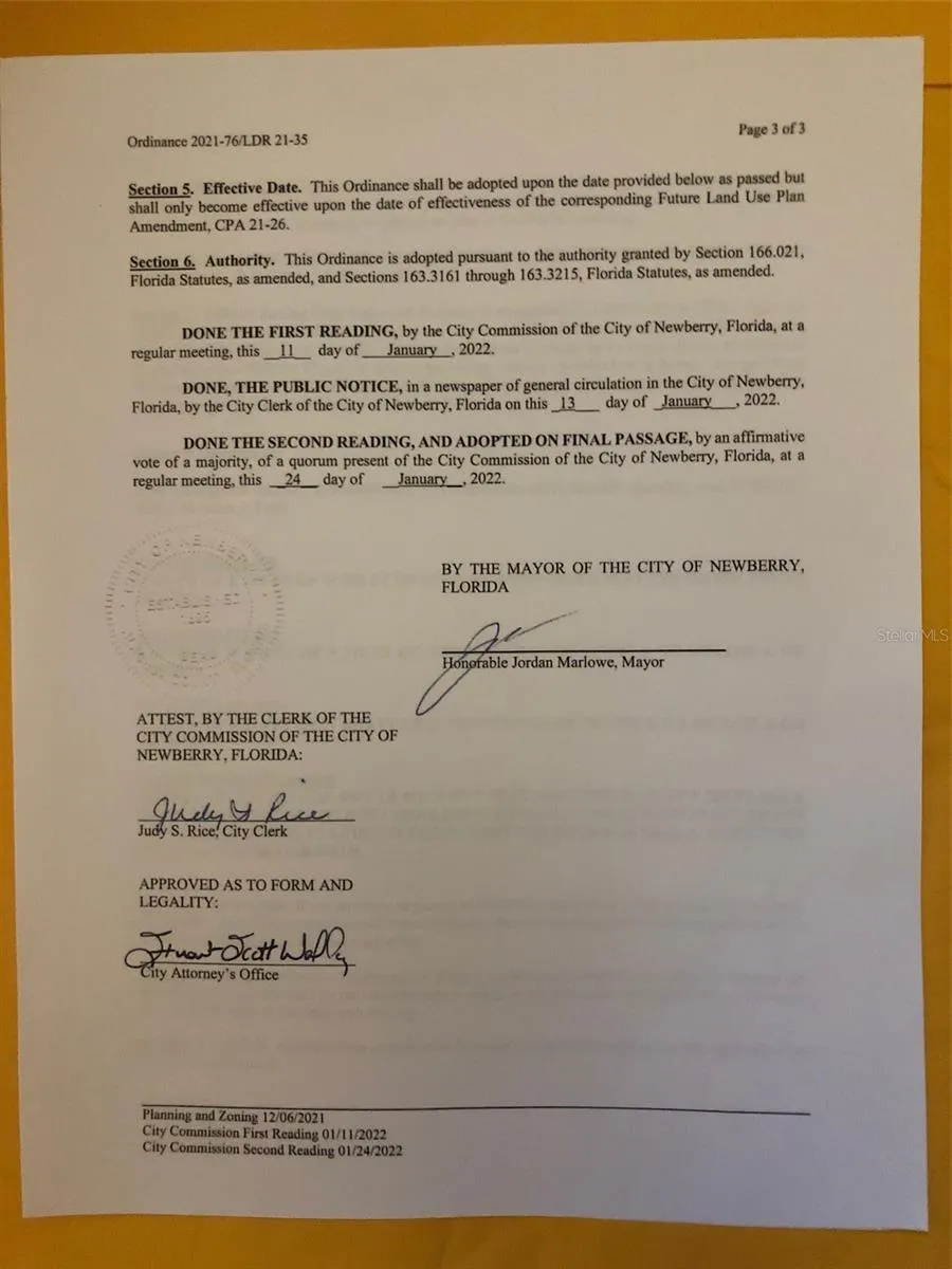 PAGE 3 - ZONING ORDINANCE