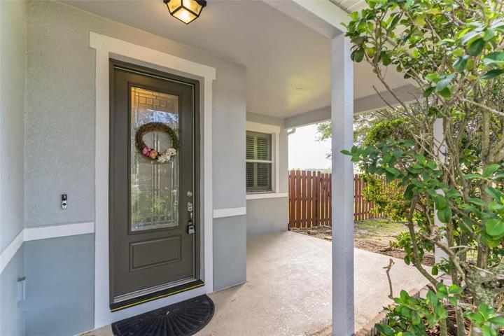 front porch and entry.