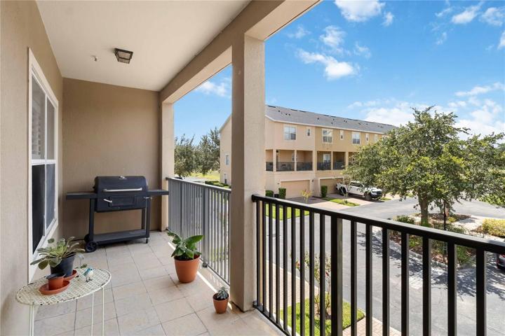 Second floor balcony ideal for herb garden, hammock or grill