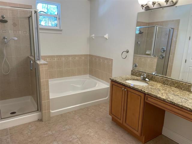 Spacious master bath.