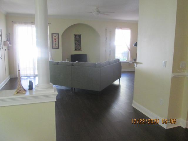 View of living room from front entry.