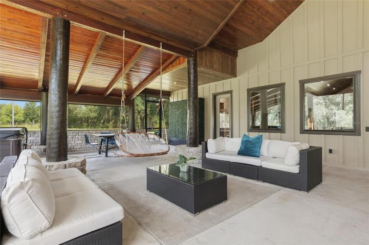 Lanai area with a plethora of seating