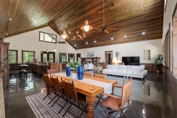 Open concept rustic architecture