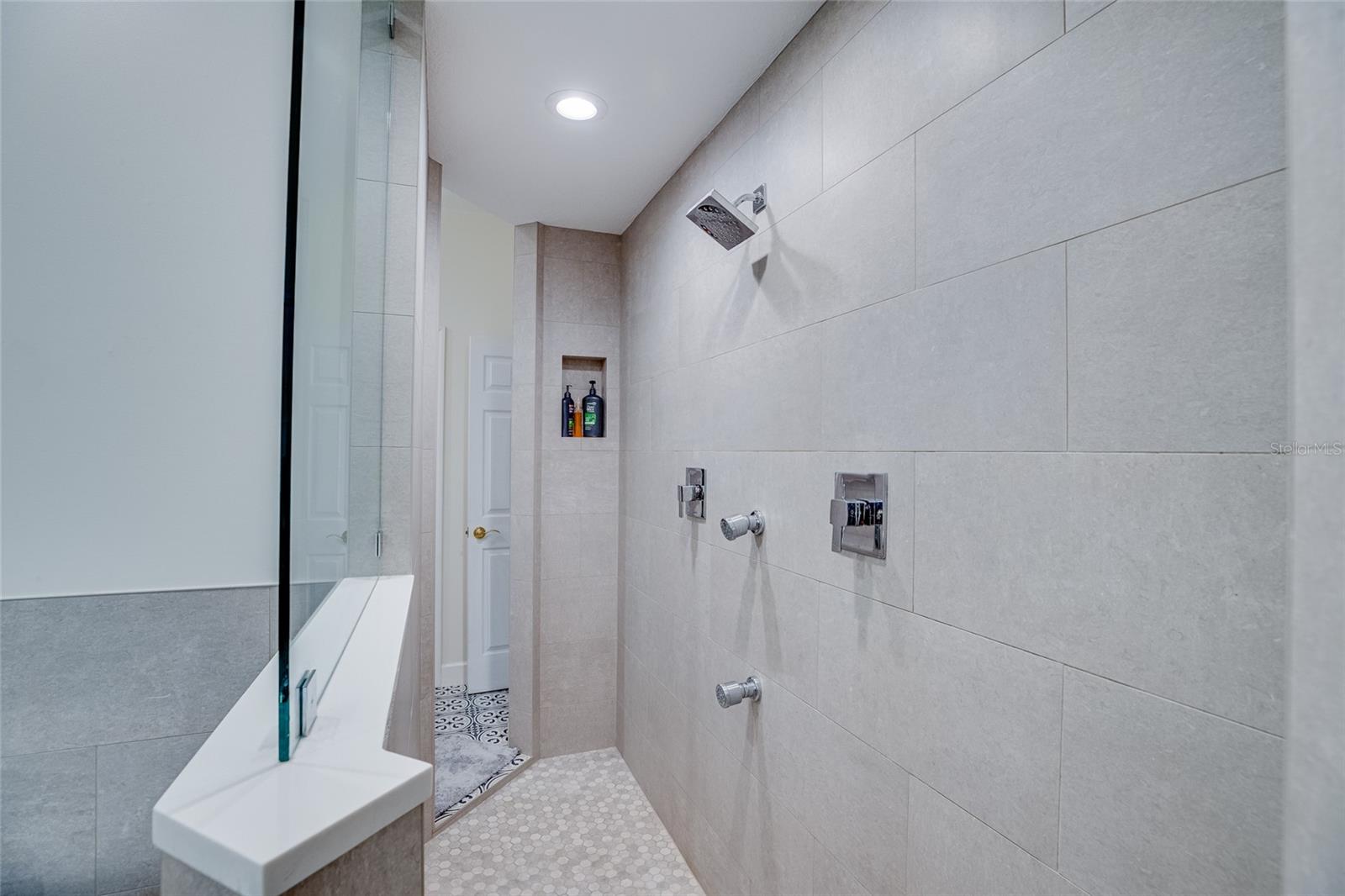 Master Bath shower closeup