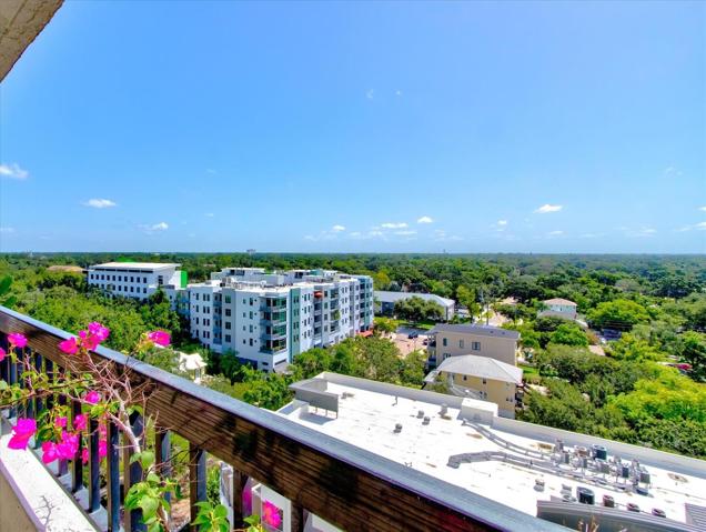 Balcony facing west.