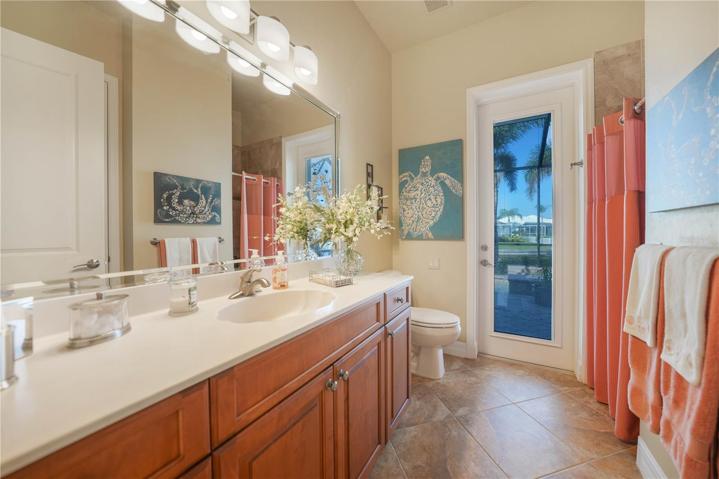Guest Bath that also serves as a pool bath