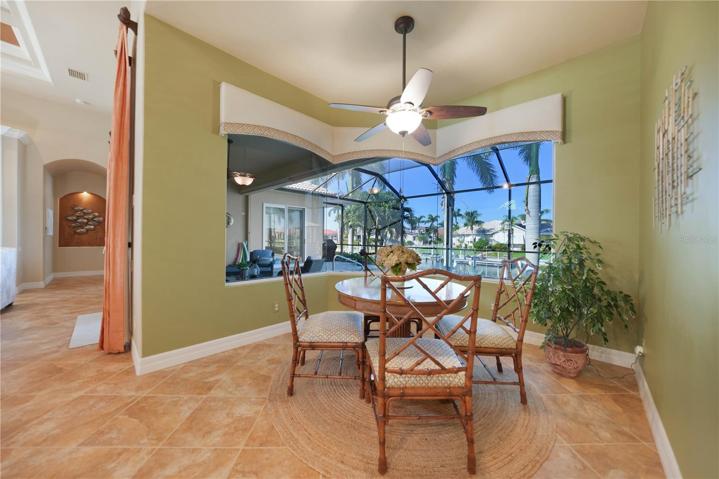 Breakfast Nook with Aquarium Windows