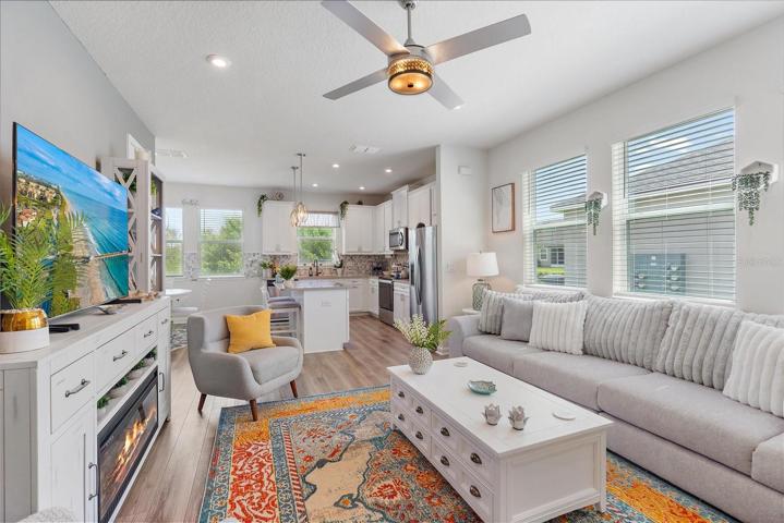 Living open to kitchen