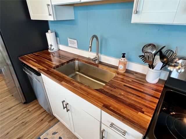 Beautiful butcher block counter tops
