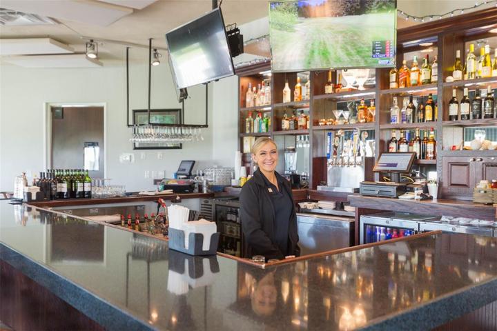 Champions Bar with a favorite bartender
