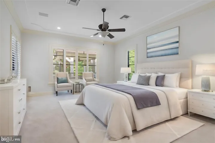 Virtually Staged Master Bedroom