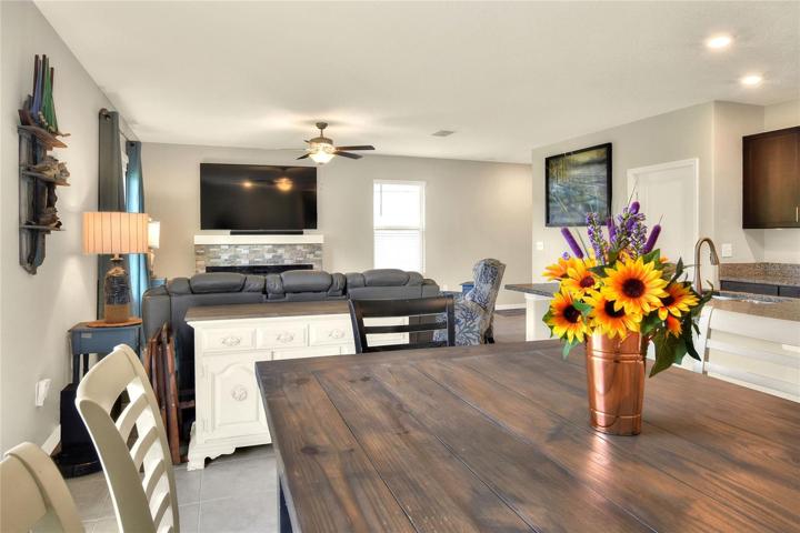 Dining overlooking Family Room
