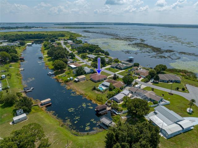 Aerial view looking Aerial view looking W