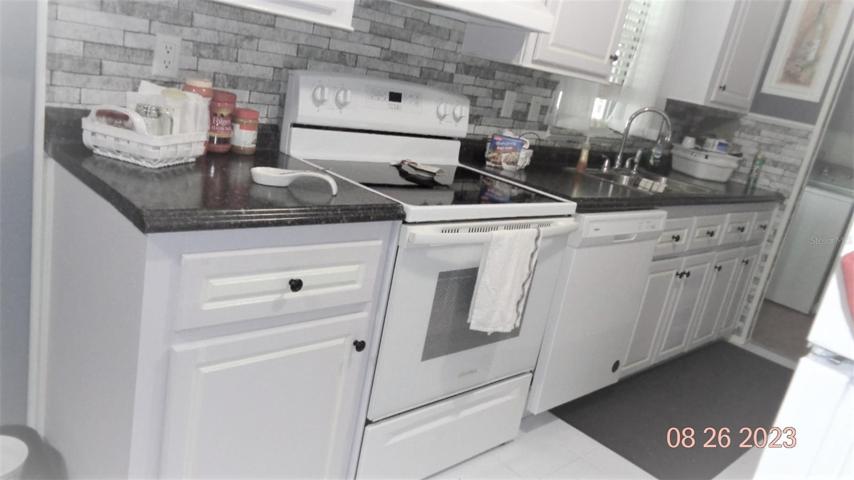 Kitchen cabinets, new Smooth top Stove