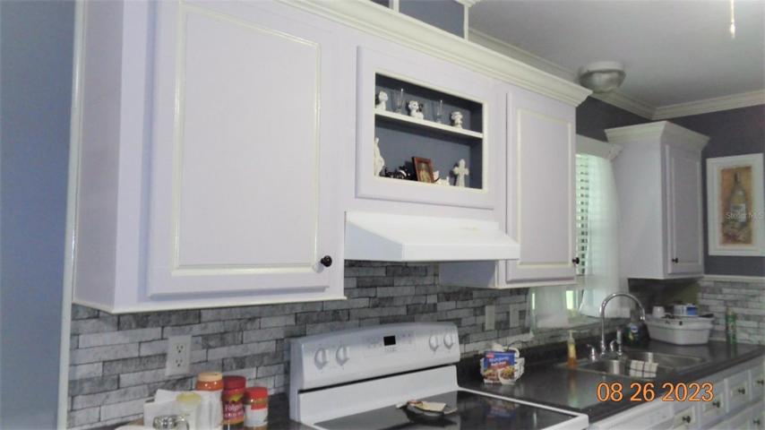 Top part of the cabinets, place for microwave