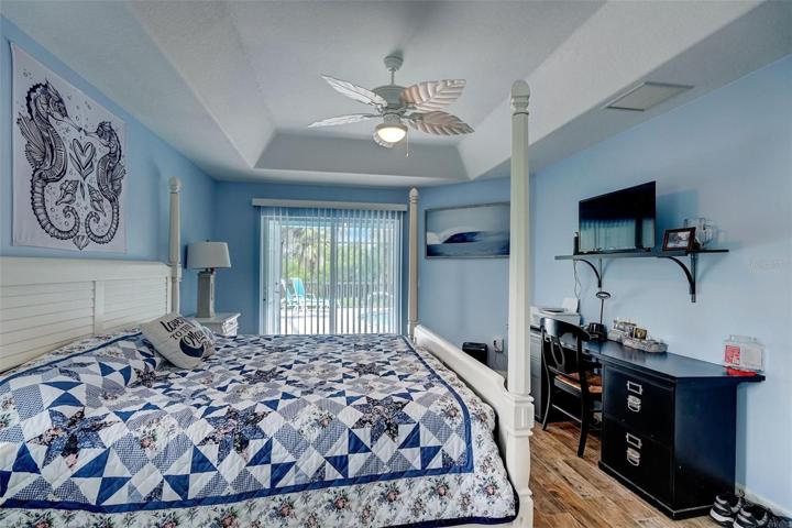 Master Bedroom with direct pool view!