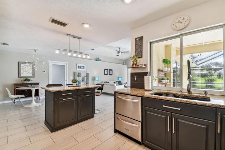 Kitchen view looking into Great Room