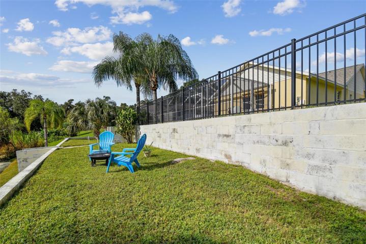 Enjoy a nice evening by the fire on your multi level yard