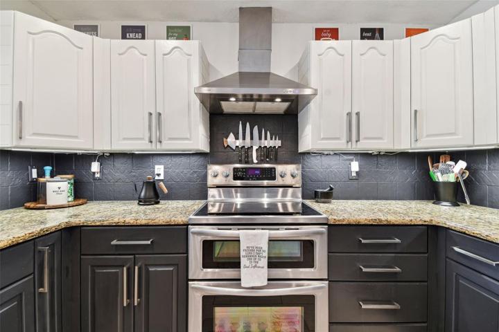 Wood Cabinets with Double Oven