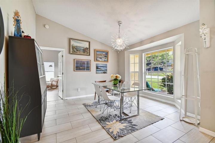 Dining Room with Large Bay Window
