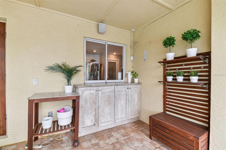Lanai Pass Thru Window to the Kitchen