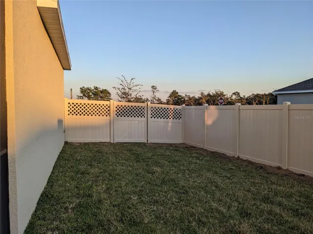 Fenced in patio - View from front