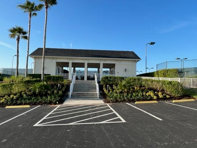 APPROACH TO TENNIS COURT PAVILION.