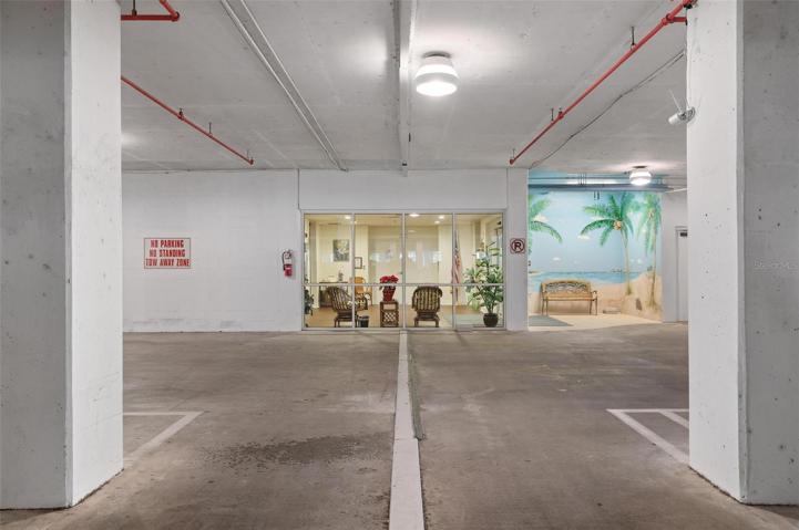 Parking garage to lobby
