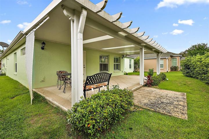 Large covered back patio