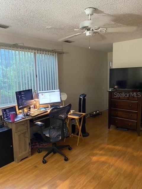 master bedroom used as an office