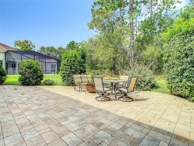 Outdoor pavered patio
