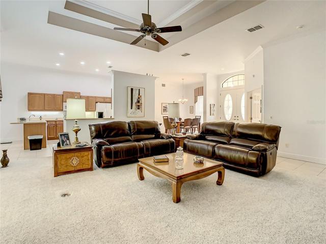 Living Room looking into Kitchen and Dining