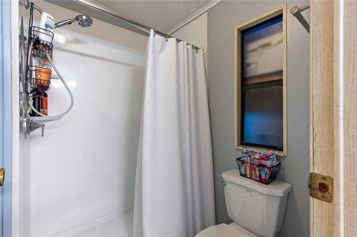 Master has updated step-in shower.
