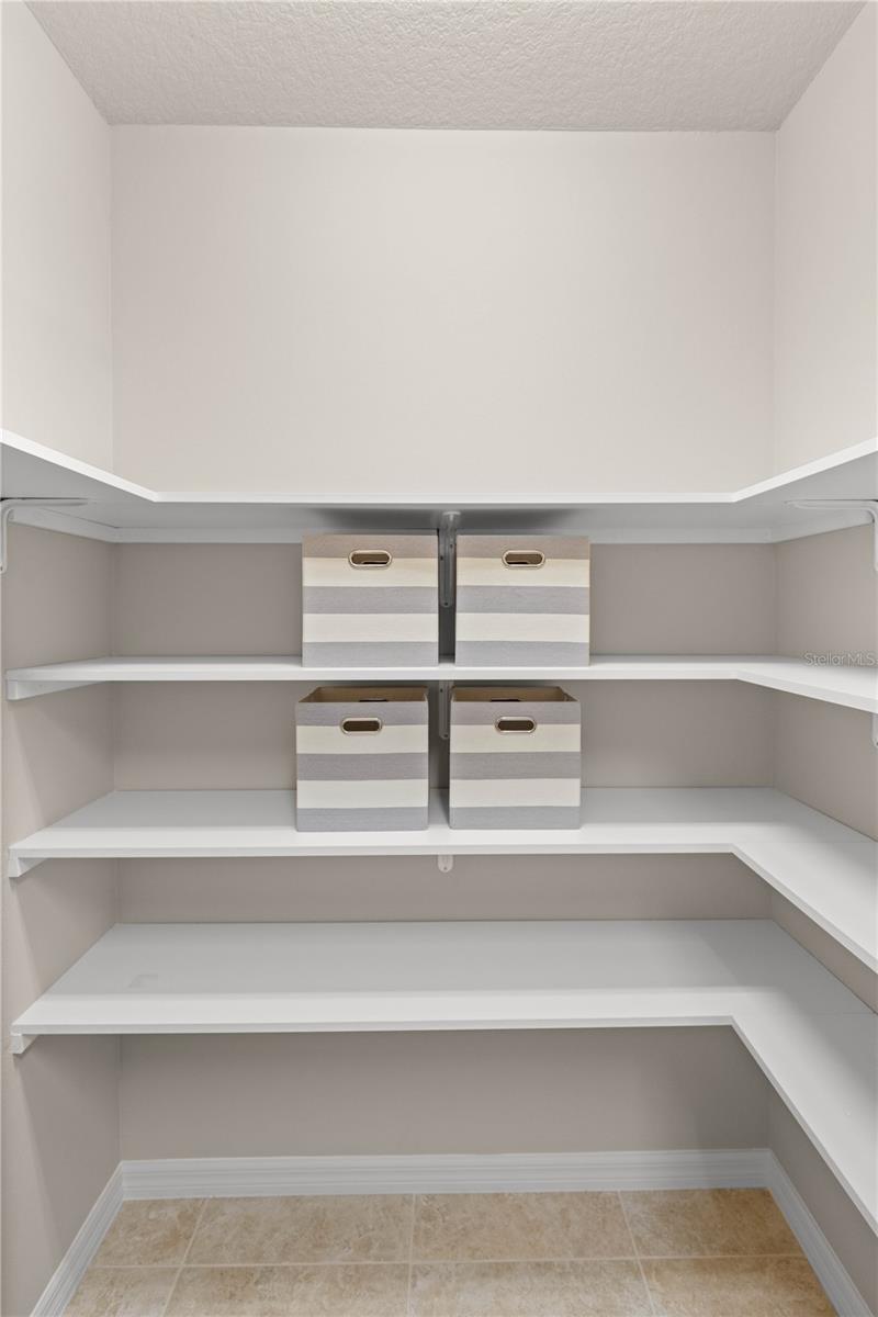 Huge storage area in laundry room