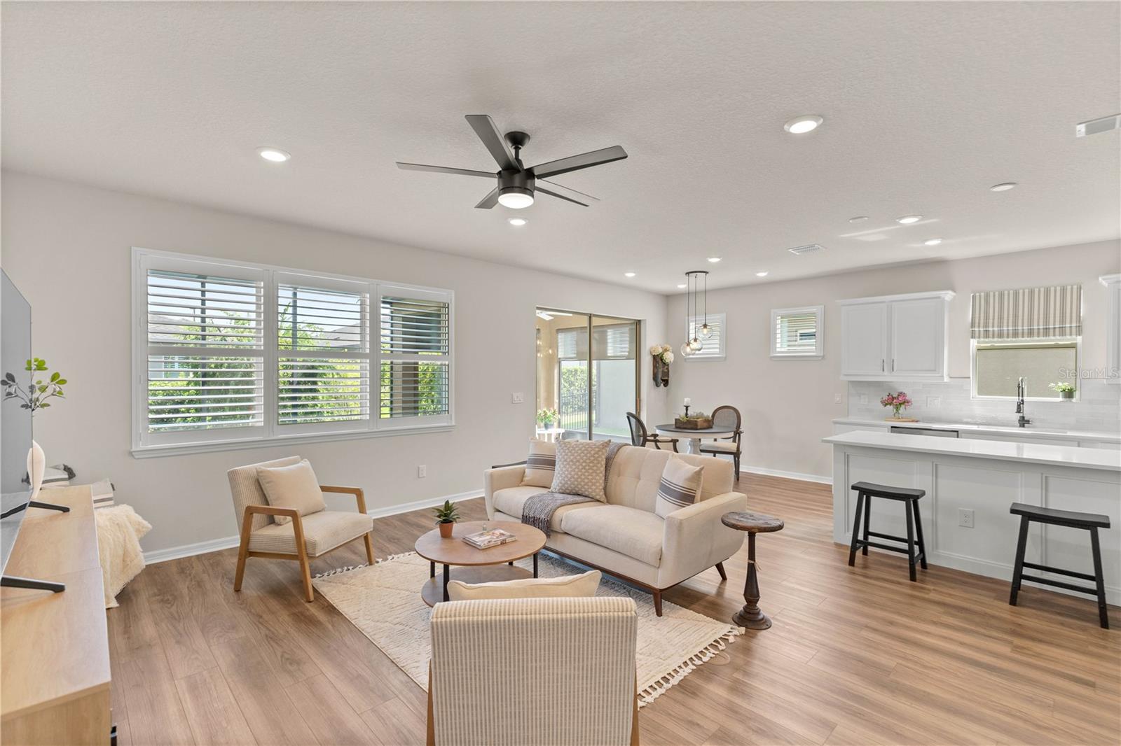 Great floorplan and layout. All new matching ceiling fans throughout with LED lighting
