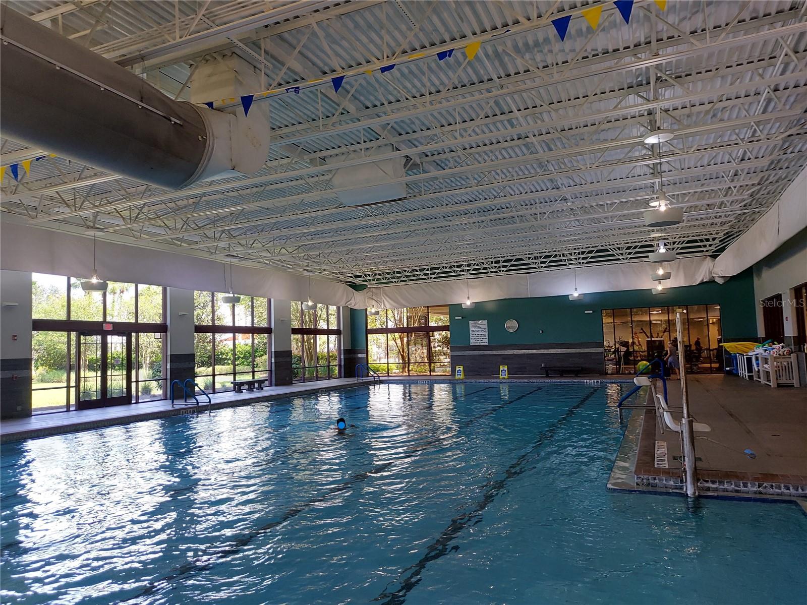 Indoor lap lane pool at Rec Center