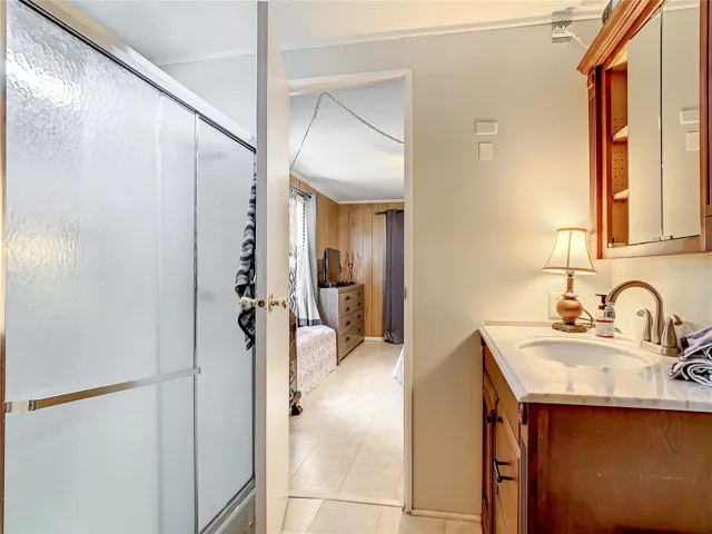 Master bathroom with walk in shower
