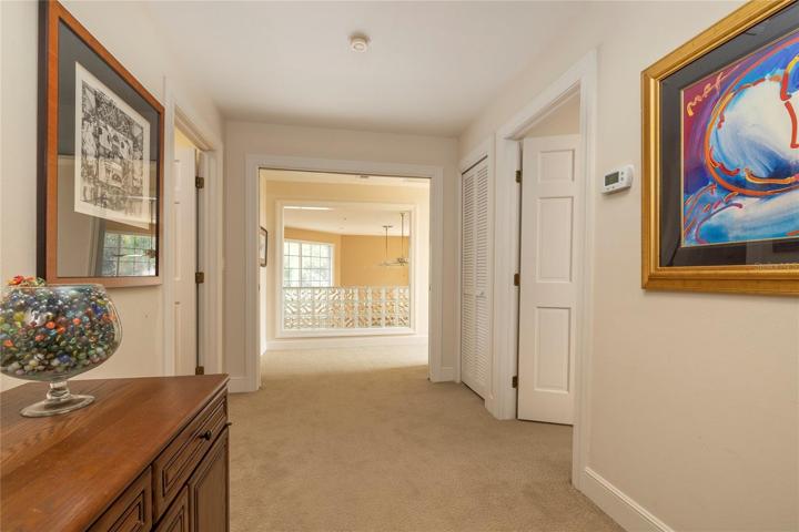 Loft area with overlook to family room