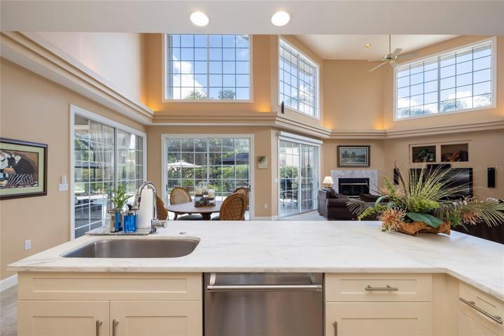 Great view of kitchen and gathering room