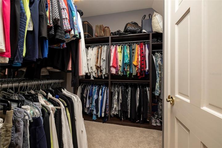 One of two huge walk in closets